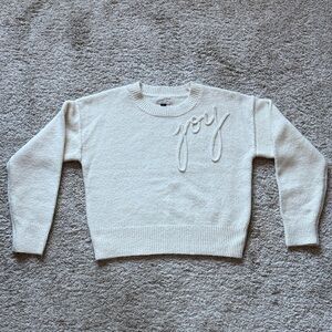 Target Universal Threads “Joy” cream sweater, size medium